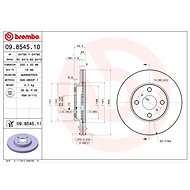 BREMBO brake disc 09.8545.10, set of 2 - Brake Disc