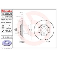 BREMBO brake disc 09.8601.11, set of 2 - Brake Disc