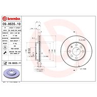 BREMBO brake disc 09.8635.11, set of 2 - Brake Disc