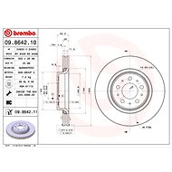 BREMBO brake disc 09.8642.11, set of 2 - Brake Disc