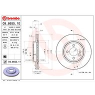 BREMBO brake disc 09.8655.11, set of 2 - Brake Disc