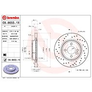 BREMBO brake disc 09.8655.1X, set of 2 - Brake Disc