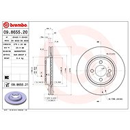 BREMBO brake disc 09.8655.21, set of 2 - Brake Disc