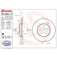 BREMBO brake disc 09.8665.10, set of 2 - Brake Disc