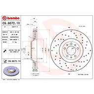 BREMBO brake disc 09.8670.1X, set of 2 - Brake Disc