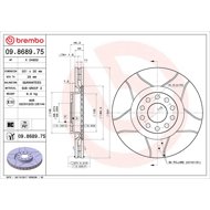 BREMBO brake disc 09.8689.75, set of 2 - Brake Disc