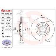 BREMBO brake disc 09.8690.11, set of 2 - Brake Disc