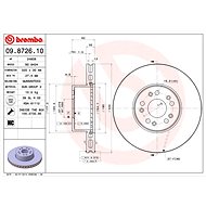 BREMBO brake disc 09.8726.10, set of 2 - Brake Disc