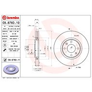 BREMBO brake disc 09.8760.10, set of 2 - Brake Disc