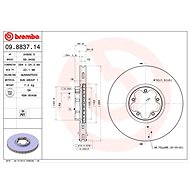 BREMBO brake disc 09.8837.14, set of 2 - Brake Disc