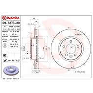 BREMBO brake disc 09.8873.31, set of 2 - Brake Disc