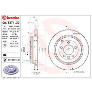 BREMBO brake disc 09.8874.30, set of 2 - Brake Disc