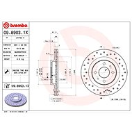 BREMBO brake disc 09.8903.1X, set of 2 - Brake Disc