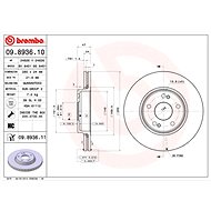 BREMBO brake disc 09.8936.10, set of 2 - Brake Disc