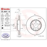 BREMBO brake disc 09.8937.10, set of 2 - Brake Disc