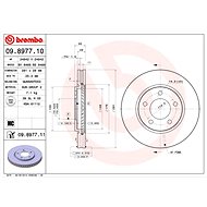 BREMBO brake disc 09.8977.11, set of 2 - Brake Disc