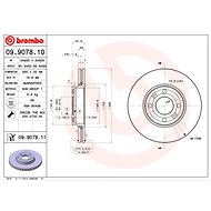 BREMBO brake disc 09.9078.10, set of 2 - Brake Disc