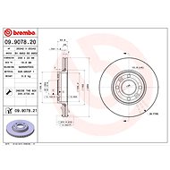 BREMBO brake disc 09.9078.20, set of 2 - Brake Disc