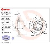 BREMBO brake disc 09.9078.2X, set of 2 - Brake Disc