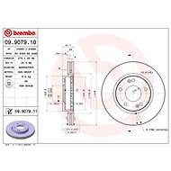 BREMBO brake disc 09.9079.10, set of 2 - Brake Disc