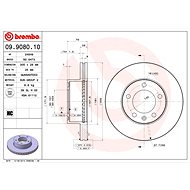BREMBO brake disc 09.9080.10, set of 2 - Brake Disc