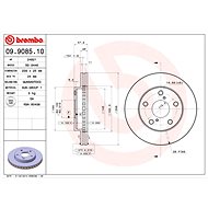 BREMBO brake disc 09.9085.10, set of 2 - Brake Disc