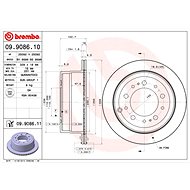 BREMBO brake disc 09.9086.10, set of 2 - Brake Disc