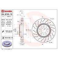 BREMBO brake disc 09.9130.1X, set of 2 - Brake Disc