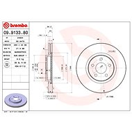 BREMBO brake disc 09.9133.81, set of 2 - Brake Disc