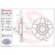 BREMBO Brake disc OC2 288 BREMBO MAX 09.9145.75, set of 2 - Brake Disc