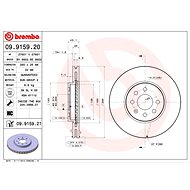 BREMBO brake disc 09.9159.21, set of 2 - Brake Disc
