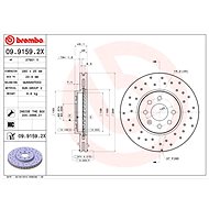 BREMBO brake disc 09.9159.2X, set of 2 - Brake Disc