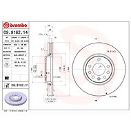 BREMBO brake disc 09.9162.14, set of 2 - Brake Disc
