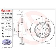 BREMBO brake disc 09.9164.11, set of 2 - Brake Disc