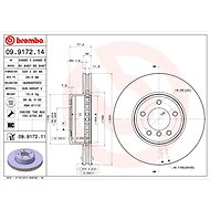 BREMBO brake disc 09.9172.11, set of 2 - Brake Disc