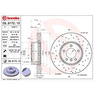 BREMBO brake disc 09.9172.1X, set of 2 - Brake Disc