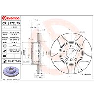 BREMBO brake disc 09.9172.75, set of 2 - Brake Disc