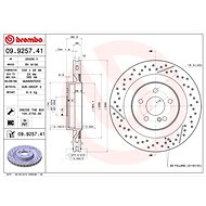 BREMBO brake disc 09.9257.41, set of 2 - Brake Disc