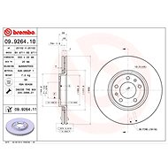 BREMBO brake disc 09.9264.10, set of 2 - Brake Disc