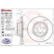 BREMBO brake disc 09.9355.11, set of 2 - Brake Disc