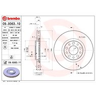 BREMBO brake disc 09.9363.11, set of 2 - Brake Disc