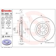 BREMBO brake disc 09.9365.11, set of 2 - Brake Disc