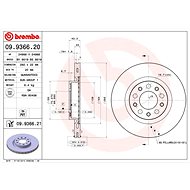 BREMBO brake disc 09.9366.20, set of 2 - Brake Disc