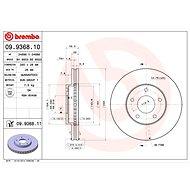BREMBO brake disc 09.9368.11, set of 2 - Brake Disc