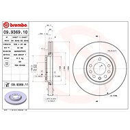 BREMBO brake disc 09.9369.10, set of 2 - Brake Disc