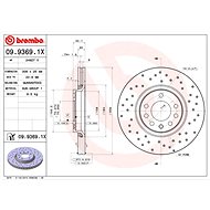 BREMBO brake disc 09.9369.1X, set of 2 - Brake Disc