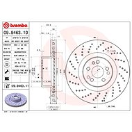 BREMBO brake disc 09.9463.11, set of 2 - Brake Disc