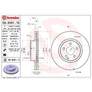 BREMBO brake disc 09.9481.11, set of 2 - Brake Disc