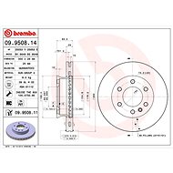 BREMBO brake disc 09.9508.14, set of 2 - Brake Disc