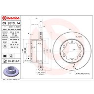BREMBO brake disc 09.9510.11, set of 2 - Brake Disc